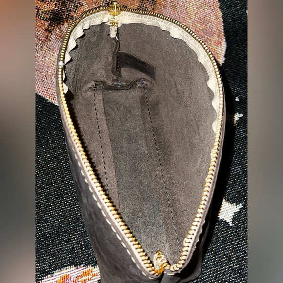 SOLD Portland Leather Goods GROUPIE GREY eclipse makeup bag - Picture 7 of 7